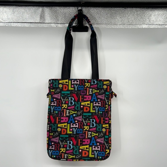 Vera Bradley Laptop Travel Tote from A to Vera Frill Computer Bag New Colorful - Picture 2 of 11